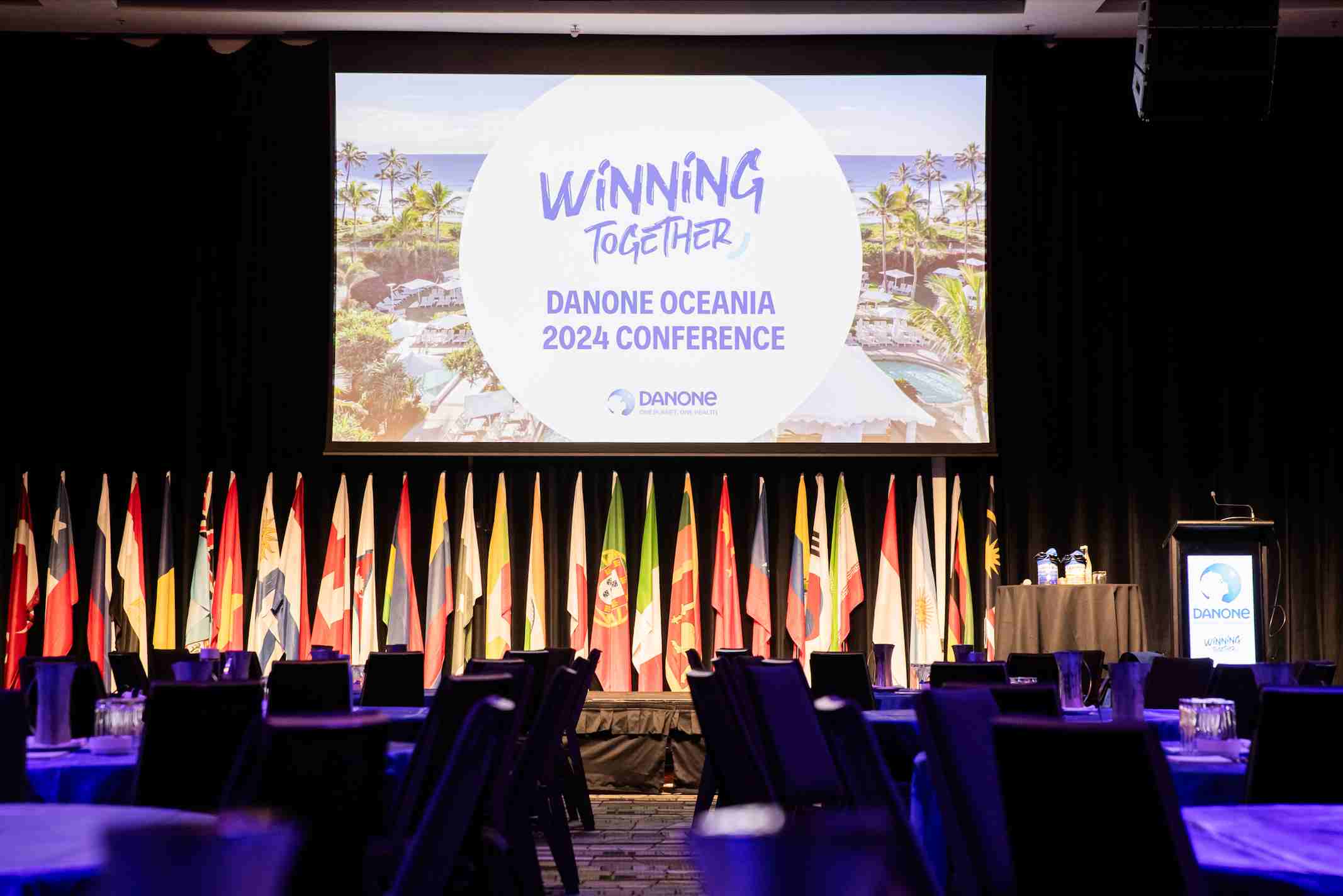 Plenary Space at the Danone Conference 2024 Gold Coast Australia