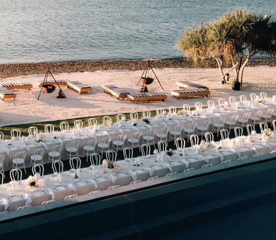 Long Table Event Setup at Qualia Hamilton Island