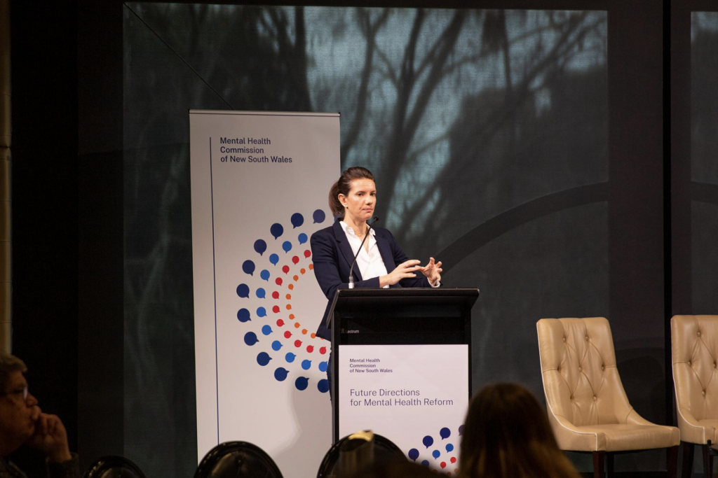 Speaker NSW Minister for Mental Health, Rose Jackson at Mental Health Commission of NSW ‘Future Directions’ Symposium | On Purpose Events